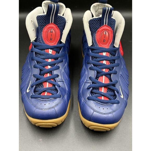 Men’s Nike Air Foamposite, Pro Usa, Blue Void University Red Size 10 ￼ main image 5